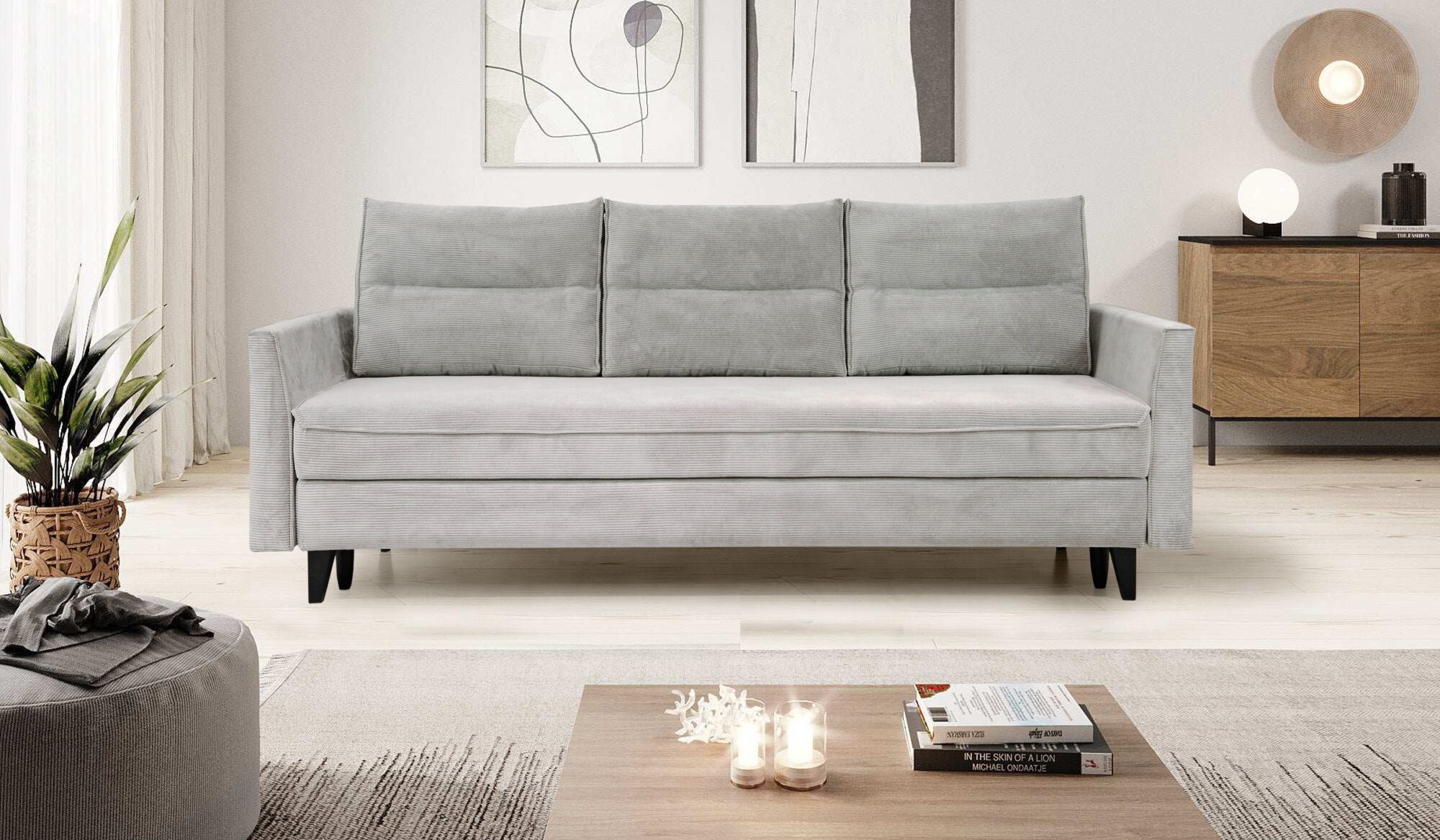 Schlafsofa «Loki» mit Schlaffunktion und mit Bettkasten