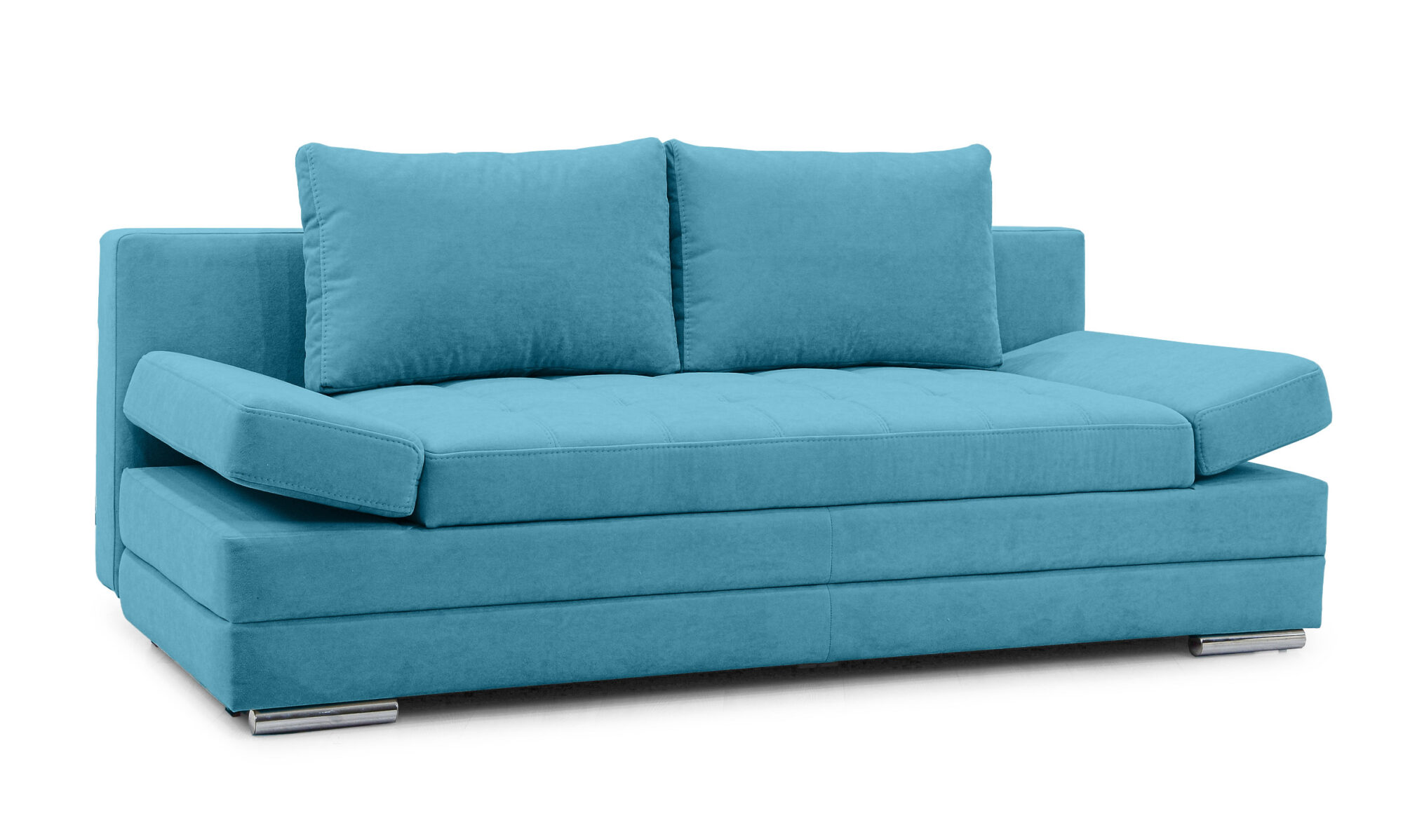 Schlafsofa Barni 3-Sitzer mit Schlaffunktion, Bettkasten, Armteilverstellung & Bezug aus Mikrofaser Simples