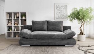 Schlafsofa NEXT mit Schlaffunktion, großem Bettkasten, Armteilverstellung & Cord-Bezug