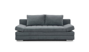 Schlafsofa Barni 3-Sitzer mit Schlaffunktion, Bettkasten, Armteilverstellung & Bezug aus Mikrofaser Simples - SI33-Simple-darkgray